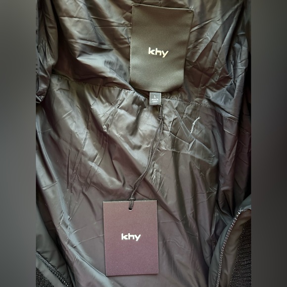 KHY by Kylie Jenner, New With Tags, Black Cropped Puffer Jacket, Size L - Picture 3 of 6